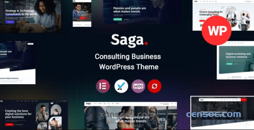Saga Business Consulting WordPress Theme 2.3 GPL Theme