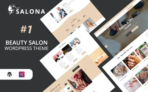 Salona Nail spa, Massage spa and Salon WordPress Theme 1.0.0 GPL Theme