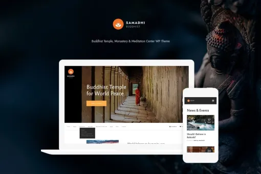 Samadhi | Oriental Buddhist Temple WordPress Theme 1.0.7 GPL Theme