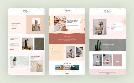 Sarah Premium WordPress Theme 4.6 GPL Theme