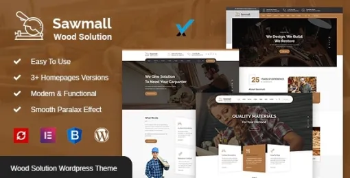 Sawmall Carpenter and Craftman WordPress Theme 1.3 GPL Theme