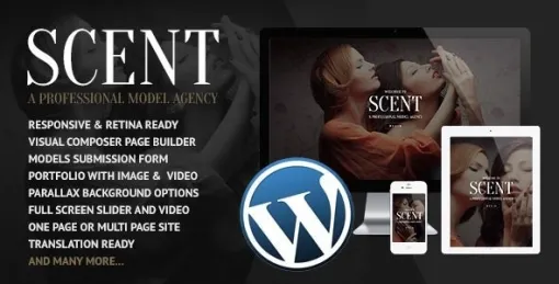 Scent Model Agency WordPress Theme 3.4.3 GPL Theme