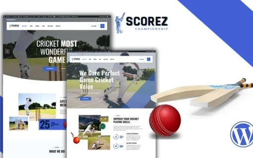 Scorez Cricket WordPress Theme 1.4.4 GPL Theme
