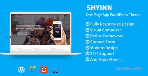 Shyinn One Page App WordPress Theme 1.4.0 GPL Theme