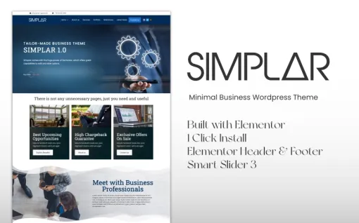 Simplar Award Winning Minimal Business WordPress Theme WordPress Theme 1.0.0 GPL Theme