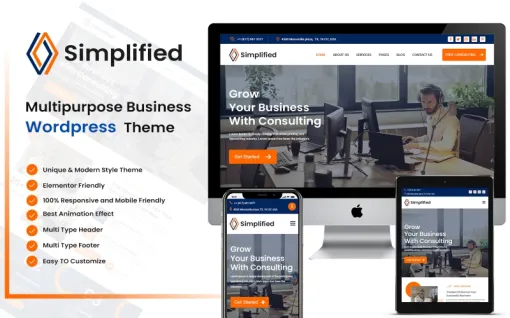 Simplified Multipurpose Business WordPress Theme 1.0.0 GPL Theme