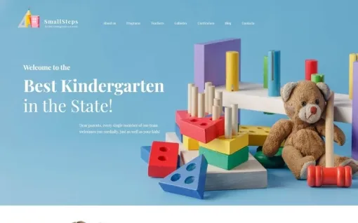 SmallSteps Kindergarten Responsive WordPress theme WordPress Theme 1.0.0 GPL Theme