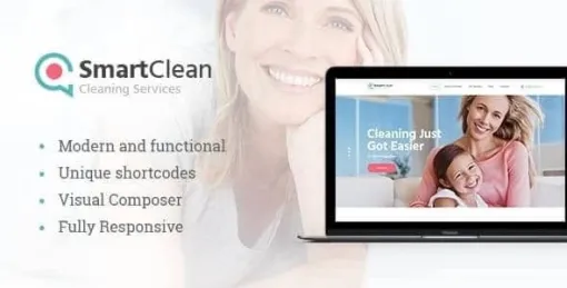 SmartClean | Housekeeping, Washing Cleaning Company WordPress Theme 1.1.1 GPL Theme