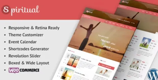 Spiritual Church WordPress Theme (Responsive) 2.15 GPL Theme