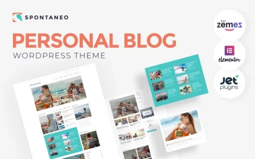 Spontaneo Personal Travel Blog WordPress Theme 1.0.1 GPL Theme