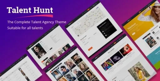 Talent Hunt WordPress Theme for Model Talent Management Services 1.0.8 GPL Theme
