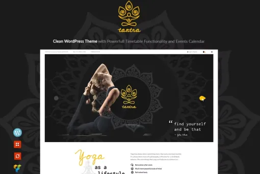 Tantra A Yoga Studio and Fitness Club WP Theme 1.0.5 GPL Theme