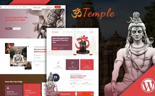 Temple Hindus worship Mandir WordPress Theme 1.0.0 GPL Theme