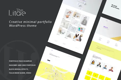 The Litae Minimal Portfolio WordPress Theme 1.4.0 GPL Theme