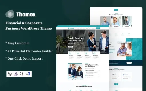 Themex Financial Corporate Business WordPress Theme 1.0.0 GPL Theme