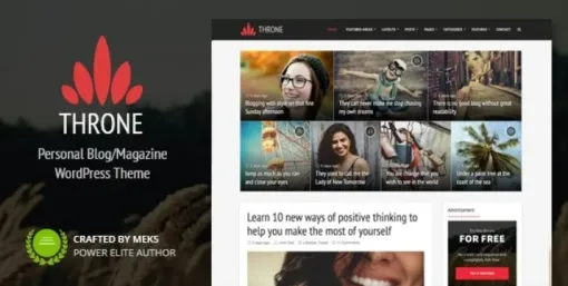 Throne Personal Blog WordPress Theme 2.1 GPL Theme