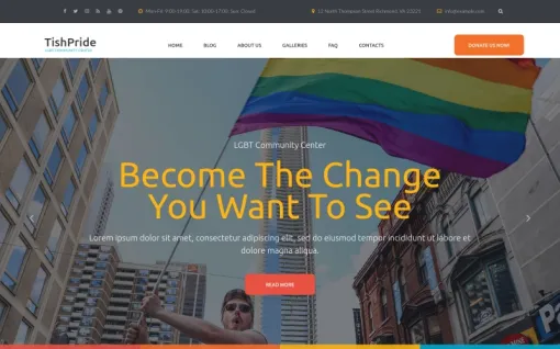 TishPride LGBT Community WordPress Theme 1.0.0 GPL Theme