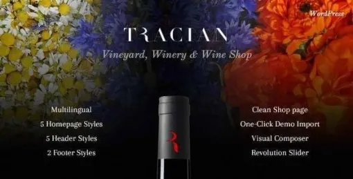 Tracian Wine WordPress Theme 1.3 GPL Theme