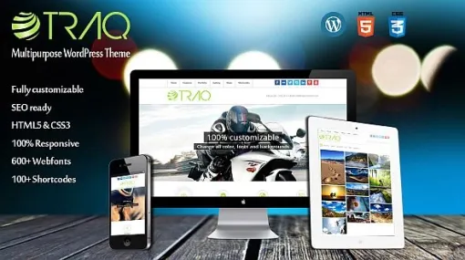 Traq – Multipurpose WordPress Theme 1.03 GPL Theme