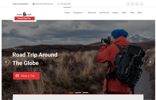 Travel Eye Pro 2.6.1 GPL Theme
