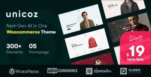Unicoz – Elementor WooCommerce Theme 1.0.6 GPL Theme