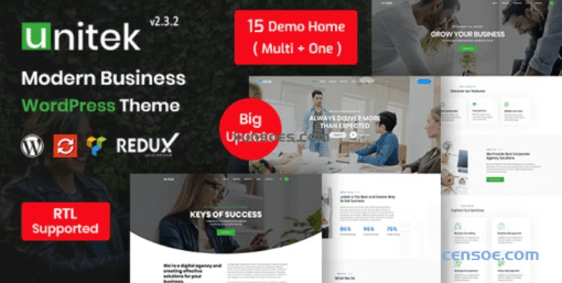 Unitek Business WordPress Theme 1.6 GPL Theme