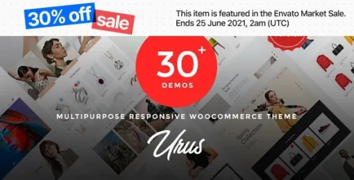 Urus Multipurpose Responsive WooCommerce Theme 2.0.3 GPL Theme