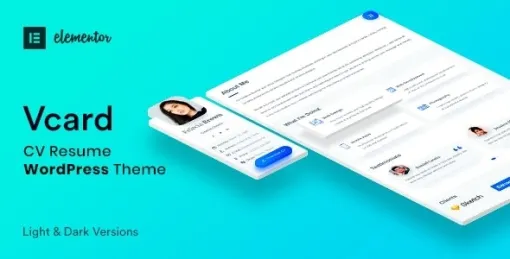 Vcard CV Resume Theme 1.0.6 GPL Theme