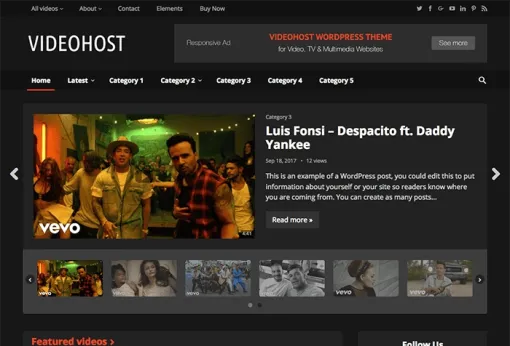 VideoHost Pro 1.5 GPL Theme