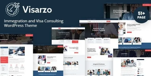 Visarzo – Immigration and Visa Consulting WordPress Theme 2.3 GPL Theme