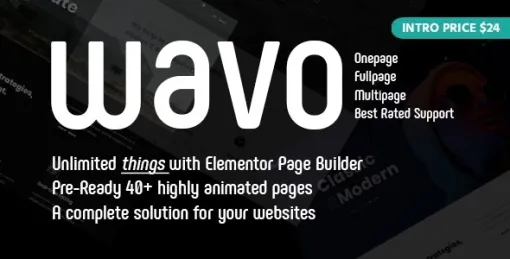 Wavo Creative Portfolio Agency Theme 2.1.9 GPL Theme