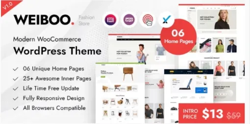 Weiboo Multipurpose WooCommerce Theme 1.0.5 GPL Theme