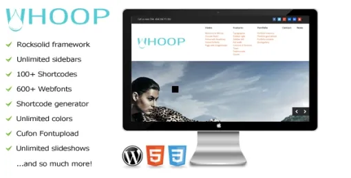 Whoop – a Unique WordPress Theme for Creatives 1.01 GPL Theme