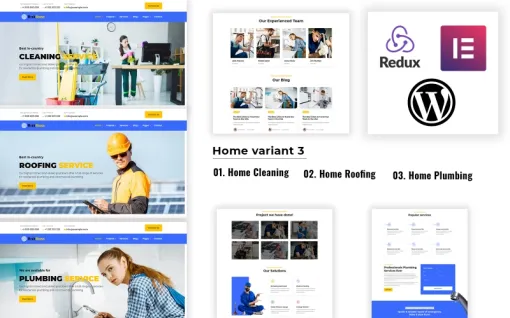 Workhouse Elementor WordPress Theme Plumbing, Cleaning and Roofing 1.0.0 GPL Theme
