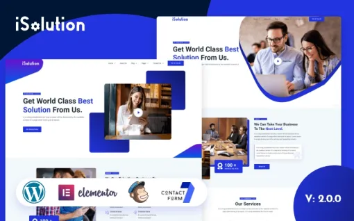 iSolution IT Solution IT Services Technology WordPress Theme 2.0.0 GPL Theme