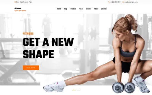tFitness Fitness and Sport WordPress Theme 1.0.0 GPL Theme